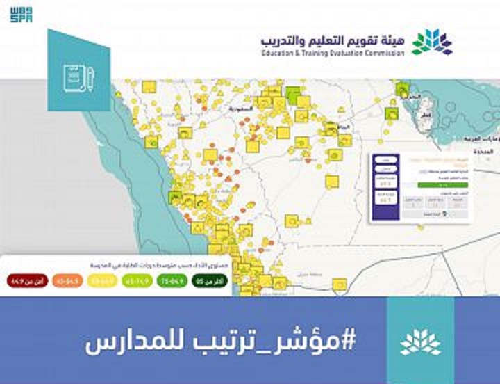 إطلاق مؤشر ترتيب المدارس وفق نتائج طلابها