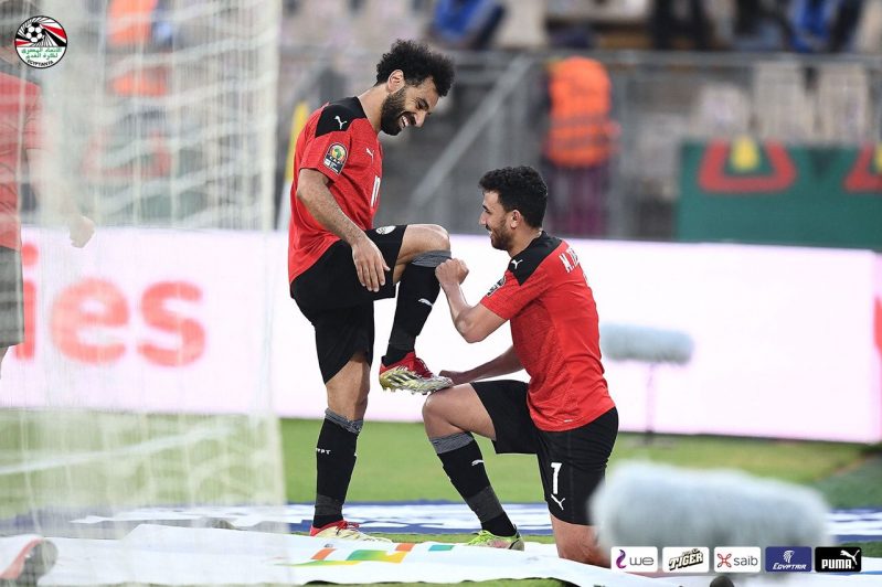 محمد صلاح وتريزيجيه - مباراة مصر والمغرب