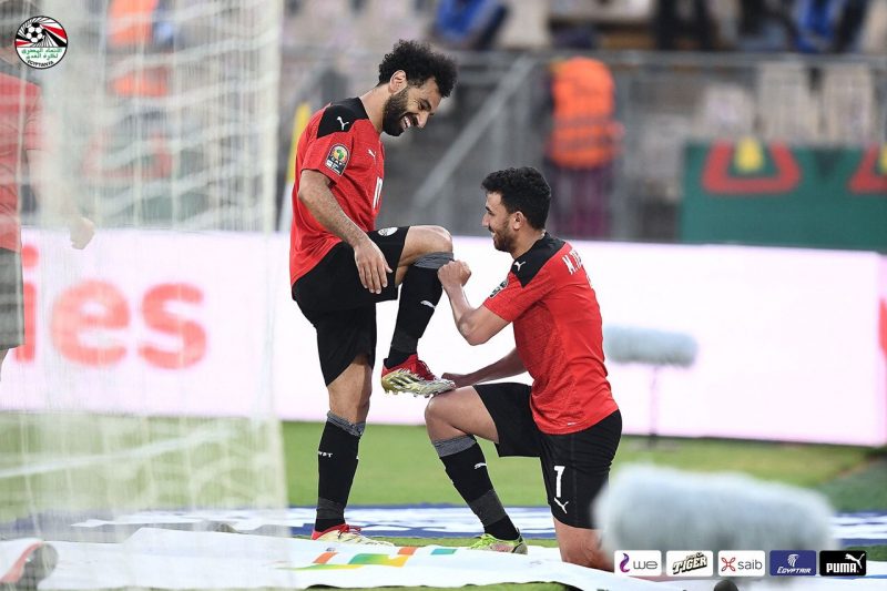 محمد صلاح وتريزيجيه - مباراة مصر والمغرب