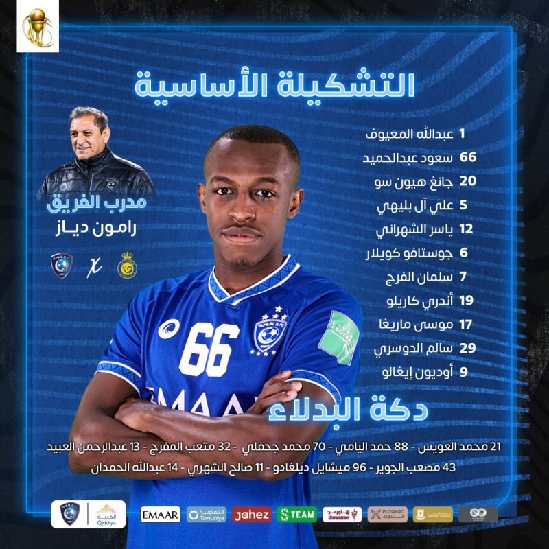 تشكيل الهلال لمواجهة النصر - كأس الملك 