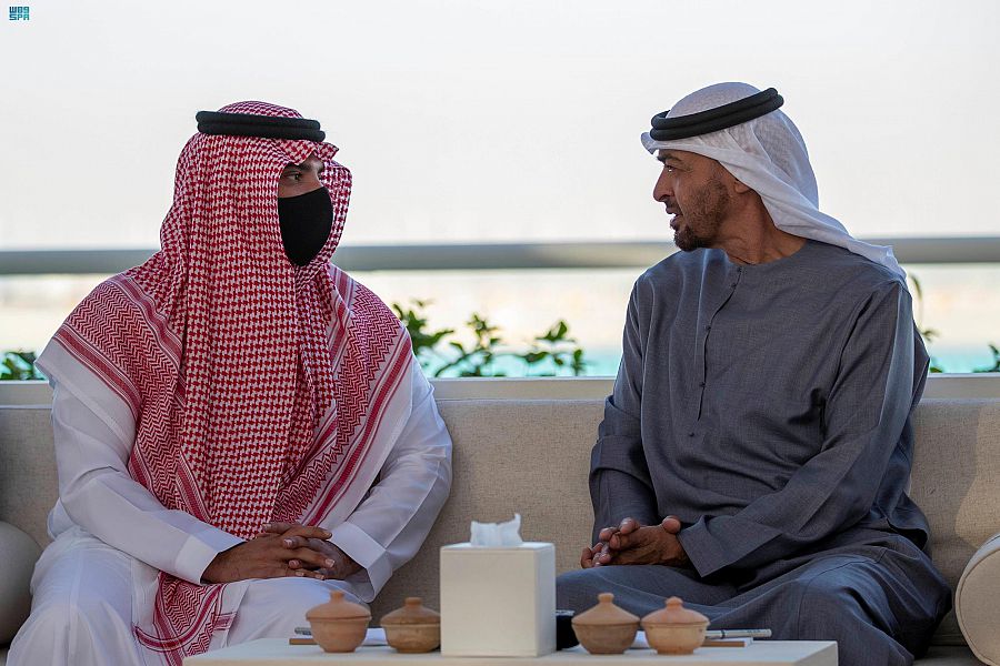 وزير الداخلية يبحث مع محمد بن زايد في قصر البحر التعاون الأمني