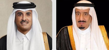 الملك سلمان يتلقى برقيات تهنئة من قيادة قطر بمناسبة نجاح الفحوصات الطبية