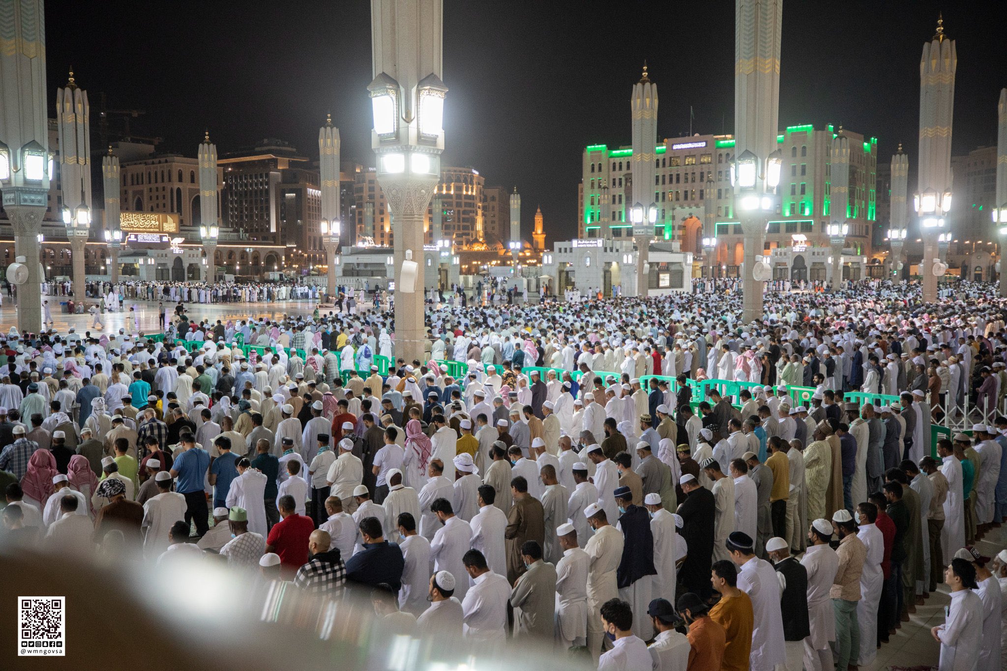 طريقة معرفة حالة إشغال المصليات في المسجد النبوي