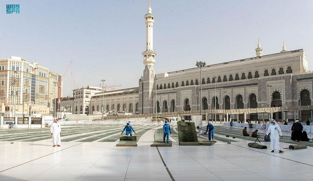 المسجد الحرام جاهز لاستقبال المصلين في أول جمعة من رمضان