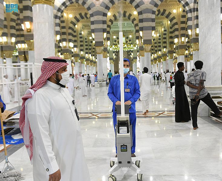 استمرار تطهير المسجد النبوي 10 مرات يوميًا