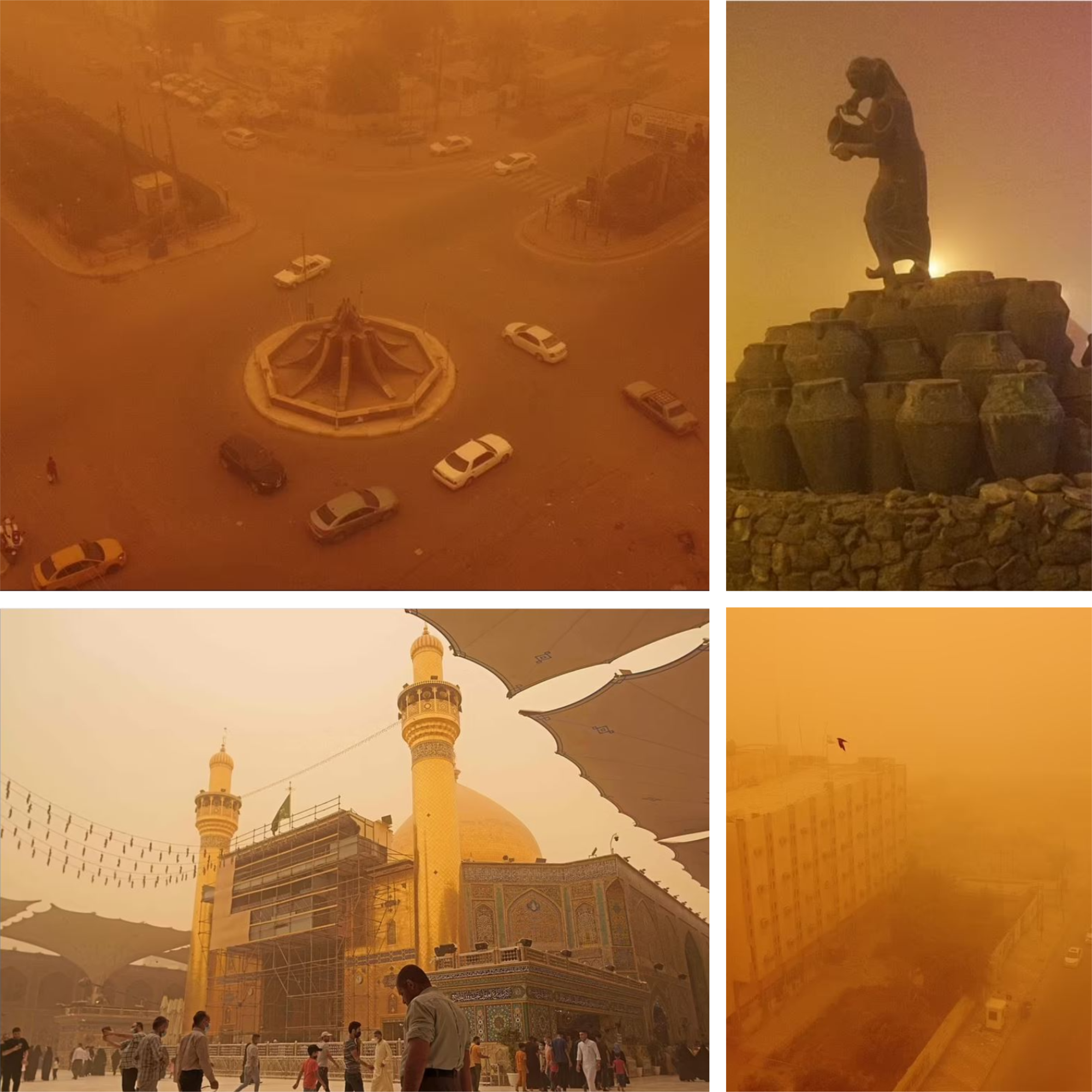 لقطات مخيفة .. العراق يواجه واحدة من أقوى العواصف الرملية