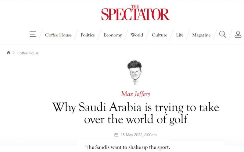 مجلة بريطانية السعودية تريد إحداث تغيير جذري في عالم الغولف