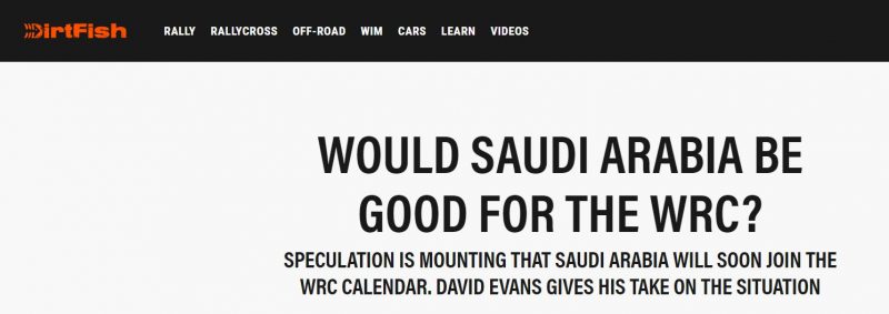 موقع أمريكي بطولة العالم للراليات في السعودية تعيد المغامرة الحقيقية
