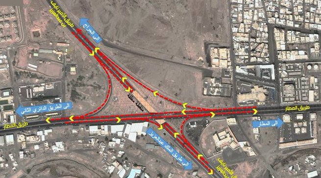 المرور: إغلاق تقاطع طريق الأمير نايف مع طريق المطار بالمدينة