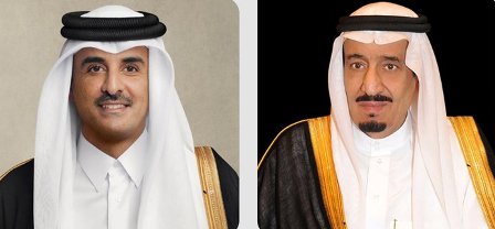 الملك سلمان يتلقى رسالة خطية من أمير قطر