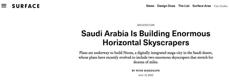 مجلة أمريكية السعودية تعيد بناء مفهوم هندسة العصر في نيوم 