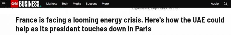 CNN: فرنسا تواجه أزمة طاقة والحل عن الإمارات