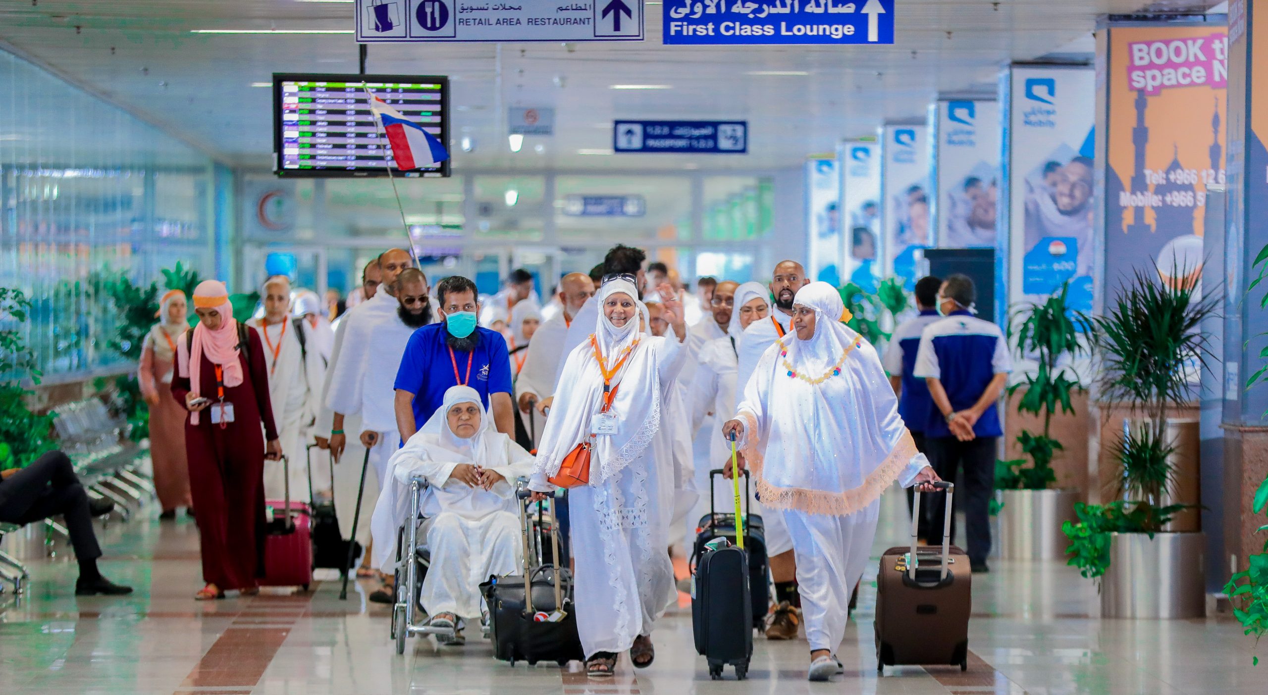 مطار الملك عبد العزيز الدولي يعلن اكتمال مرحلة قدوم ضيوف الرحمن وسط انسيابية تامة
