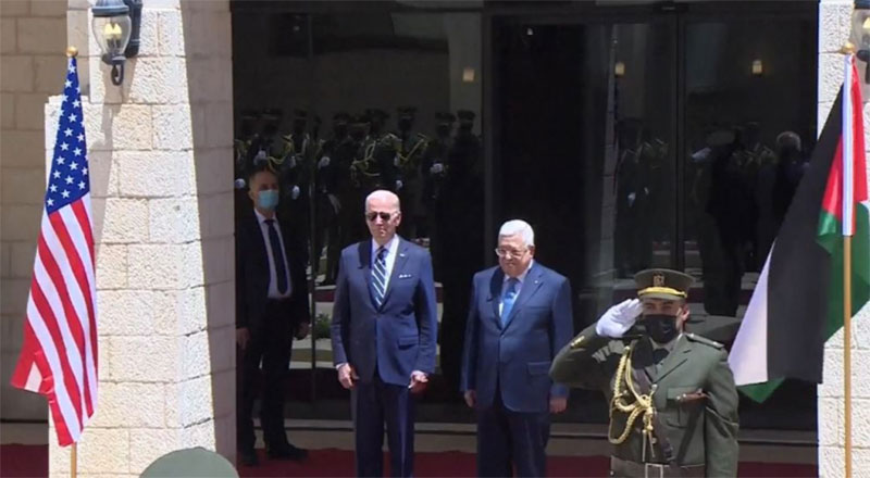 الرئيس الفلسطيني يستقبل جو بايدن في بيت لحم