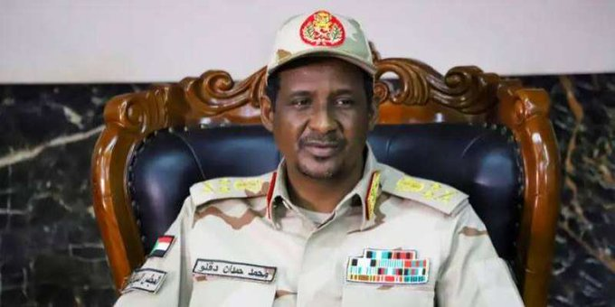 حميدتي : الجيش السوداني لن يتمسك بسلطة تؤدي لإراقة الدماء
