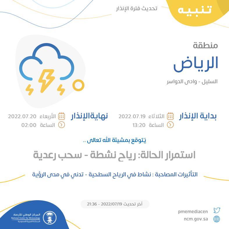 توقعات بأمطار على جازان وسحب رعدية على الرياض حتى الصباح - المواطن