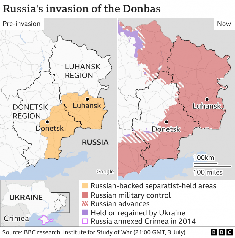 مكاسب روسيا بعد 132 يومًا من دخول أوكرانيا