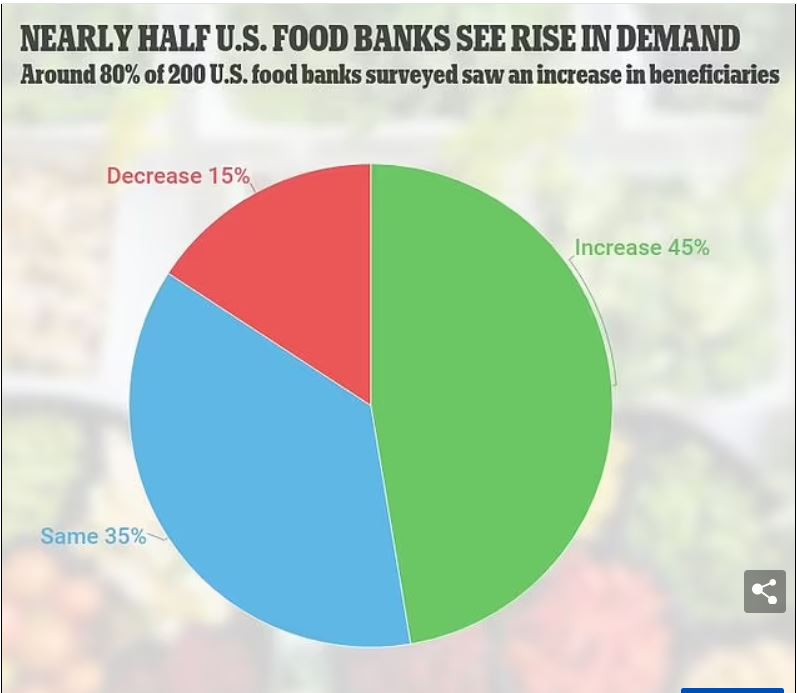 1 من كل 5 أمريكيين يلجأ إلى بنوك الطعام  