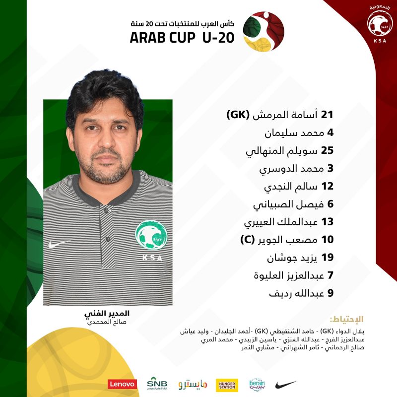 تشكيل المنتخب السعودي لمواجهة مصر 