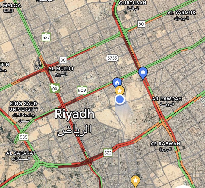 شكوى من زحام وتكدس الدائري الشرقي في الرياض