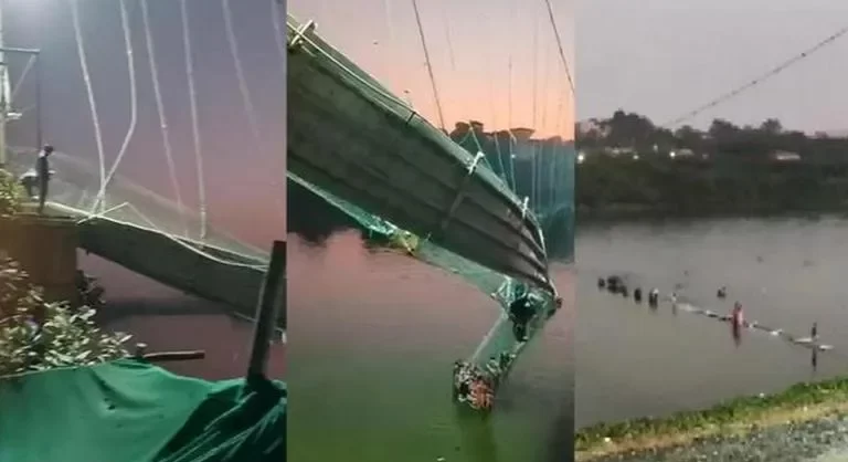 وفاة 40 شخصًا بسبب انهيار جسر في الهند