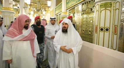 السديس يطلع على ممر السلام بالمسجد النبوي