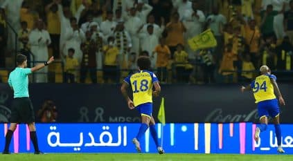 النصر يعزز وصافته برباعية ضد الفيحاء