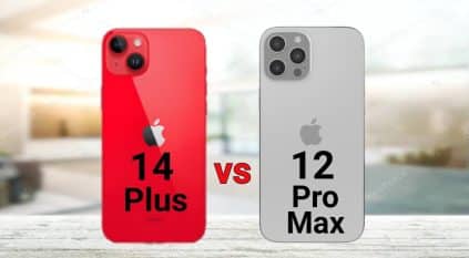 iPhone 12 pro Max ضد iPhone 14 plus 