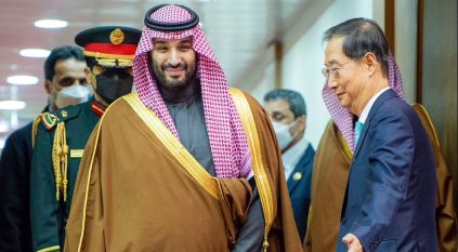 مراسم استقبال رسمية لمحمد بن سلمان في كوريا الجنوبية