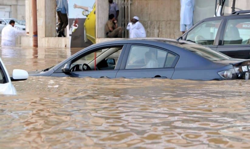 لقطات توضح حجم السيول في جدة