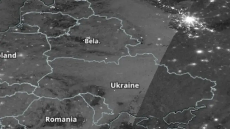 صور ناسا تكشف حالة الظلام في أوكرانيا