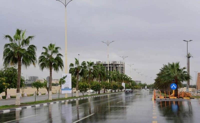 أمطار غزيرة على حفر الباطن