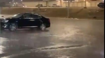 أمطار غزيرة على محافظة ضباء