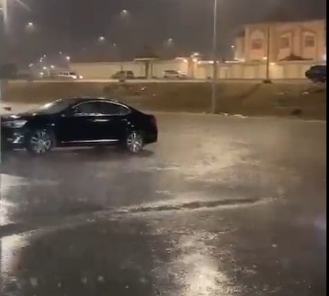 أمطار غزيرة على محافظة ضباء