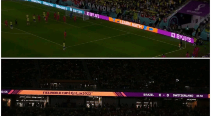 لحظة انقطاع الكهرباء في مباراة البرازيل وسويسرا