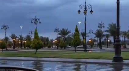 الأرصاد تحذر: عواصف رعدية وأمطار غزيرة على المدينة المنورة
