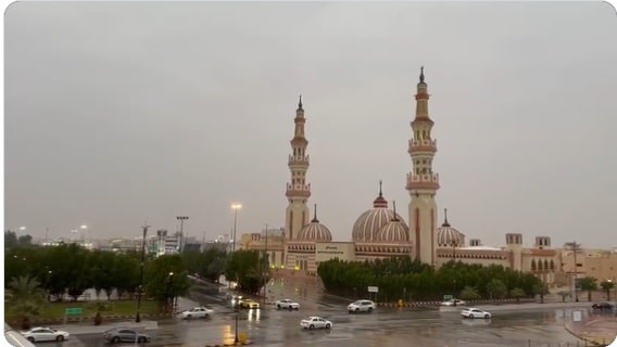 الأمطار والغيوم تزيد عرعر جمالًا