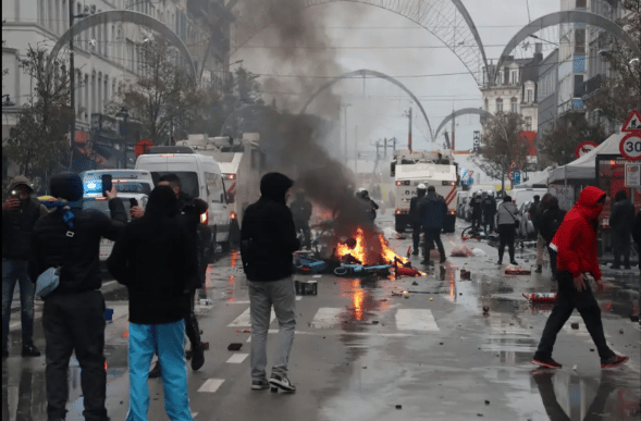 اندلاع أعمال شغب في بلجيكا بعد الخسارة أمام المغرب