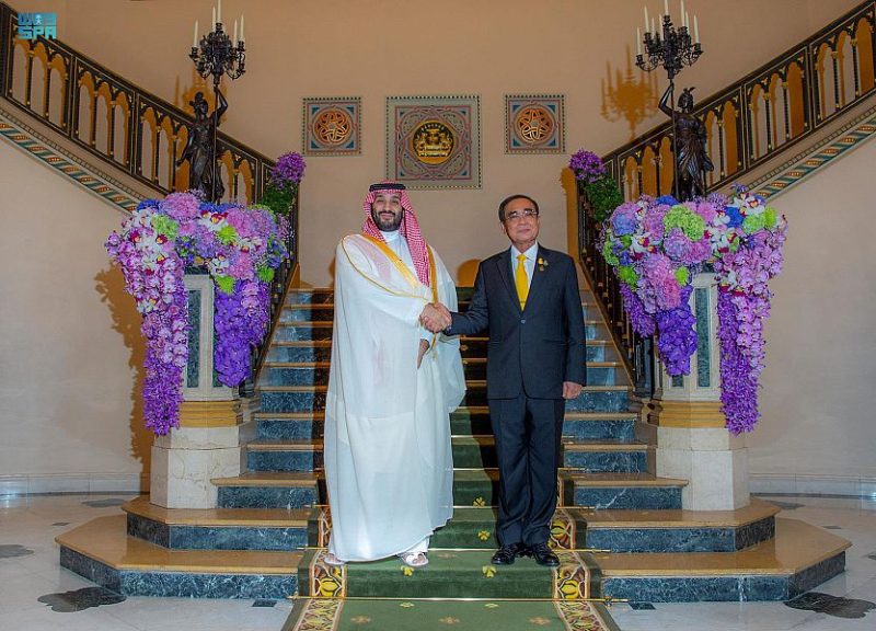 محمد بن سلمان ولي العهد مع رئيس وزراء تايلند