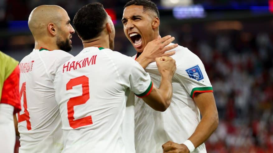 فرحة الجماهير بفوز المغرب على بلجيكا بالمونديال