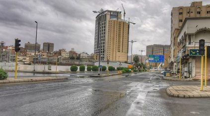 توقعات باستمرار عواصف وأمطار مكة المكرمة حتى الـ8 مساءً