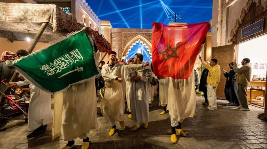 تفاعل جماهيري يسبق لقاء المغرب وفرنسا في بوليفارد وورلد