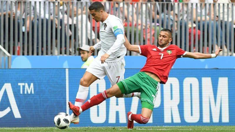 المغرب والبرتغال - حكيم زياش وكريستيانو رونالدو