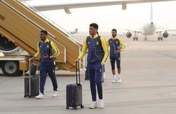 لقطات لوصول نجوم النصر إلى الرياض