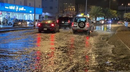 لقطات من أمطار حي الشرائع في مكة المكرمة اليوم