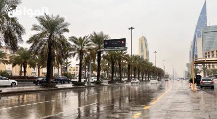 أمطار متوسطة على الرياض حتى الـ 11 مساءً
