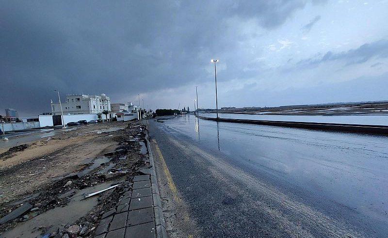 محيط ميناء جدة الإسلامي يسجل أعلى كمية أمطار بـ83.4 ملم