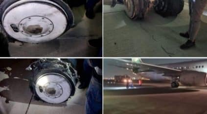 حقيقة توقف الملاحة بمطار بغداد بعد انفجار إطار طائرة