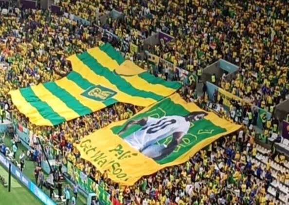 جماهير البرازيل تدعم بيليه