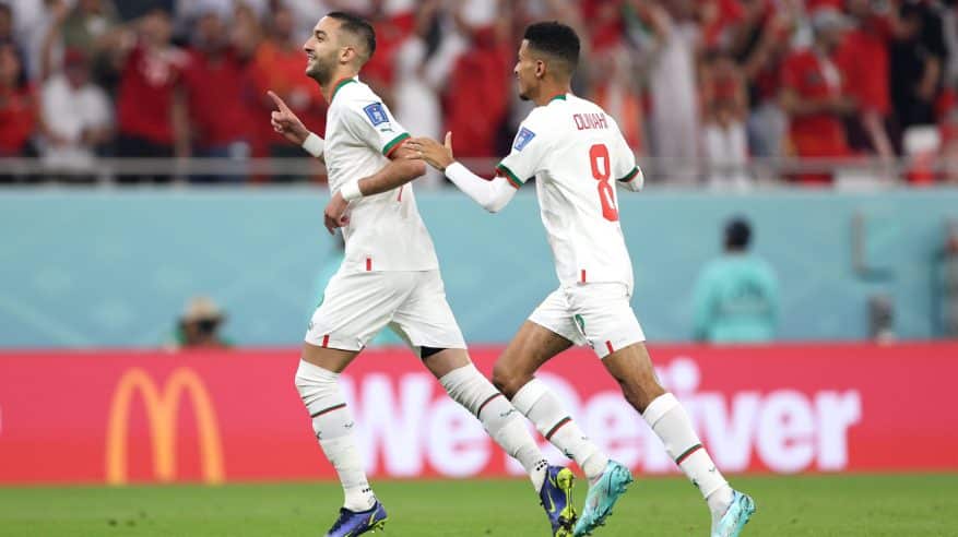 منتخب المغرب يُنهي الشوط الأول متقدمًا بثنائية